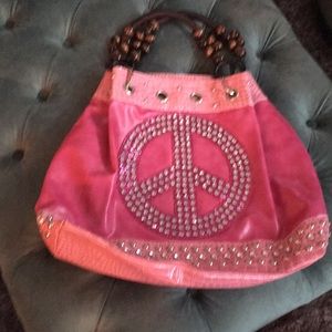 Purse with peace sign